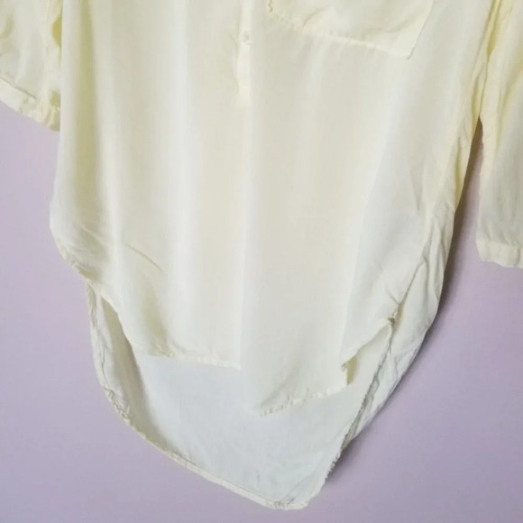 𝅺anthropologie  Cloth & Stone Yellow Button Up Blouse XS - Picture 10 of 13